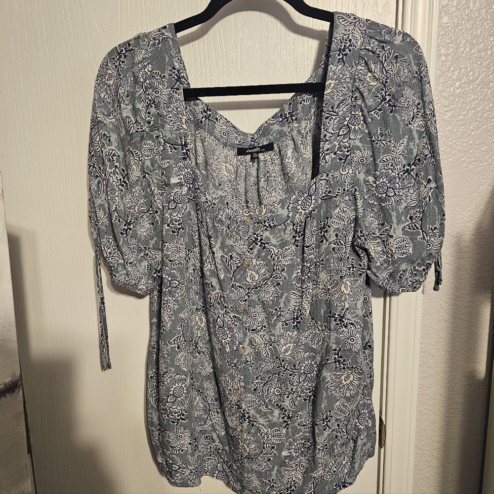Angels Blue Floral Blouse